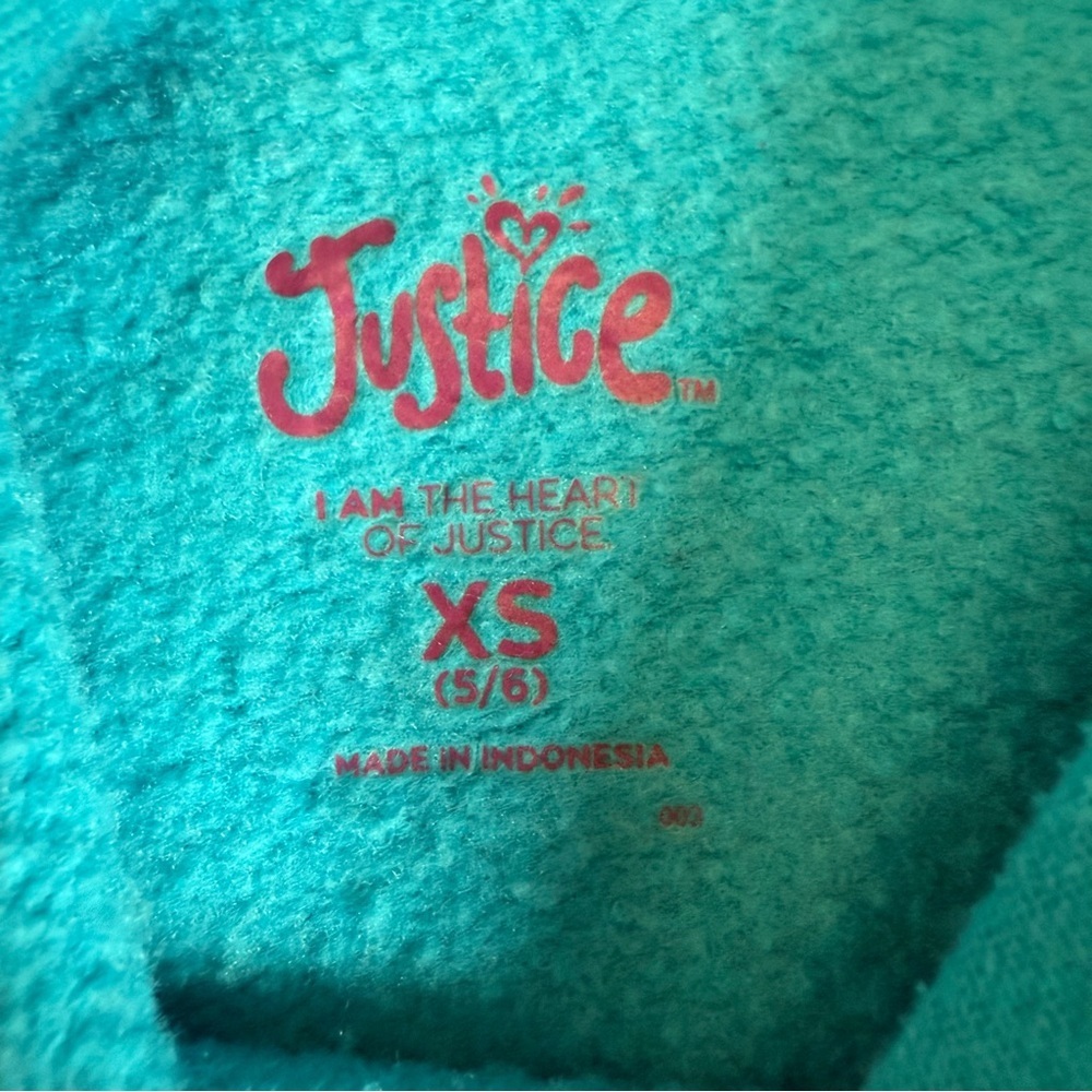 Justice Teal Fleece Hoodie - Picture 3 of 9